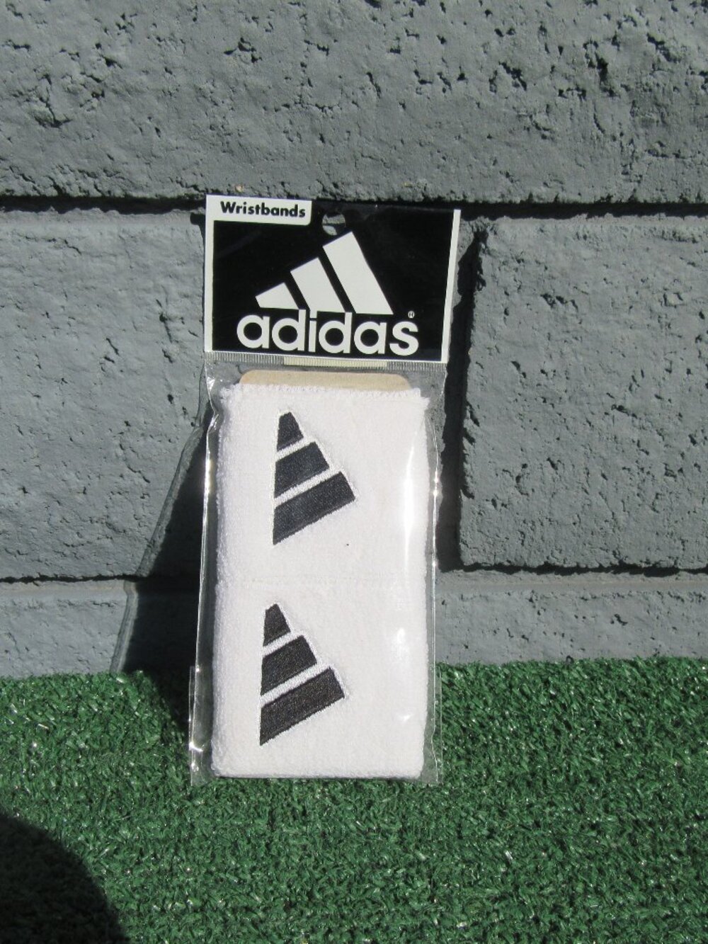 Brand New Adidas White Embroidered Wristbands Sweatbands